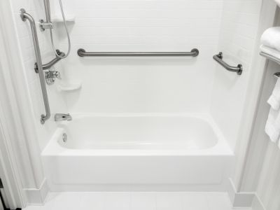 Add Handrails, Slip Resistant Flooring, and Grab Bars!